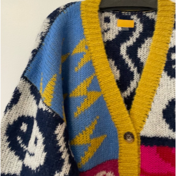 NWT MOTHER The Long Drop Cardigan (Happy and Sad) Size XL - Picture 7 of 12